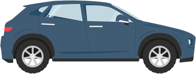 4x4 car side view illustration
