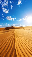Desert Dunescape with Blue Sky.
