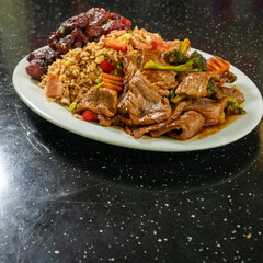 fried pork with rice