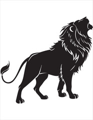 Majestic Lion Silhouette Vector – Roaring King of Jungle Clipart, Tribal Lion Heads & Powerful Animal Poses