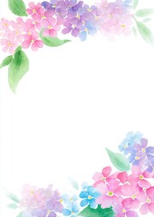 A soft, artistic floral frame with watercolor flowers and line sketches, surrounding a central white space for creative use
