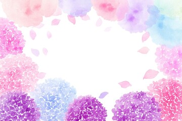 A soft, artistic floral frame with watercolor flowers and line sketches, surrounding a central white space for creative use