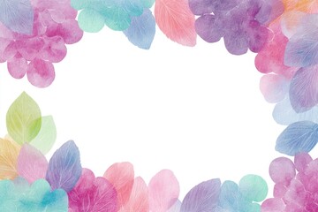 A soft, artistic floral frame with watercolor flowers and line sketches, surrounding a central white space for creative use