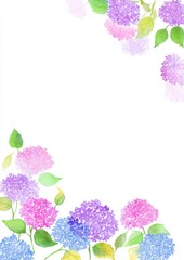 A soft, artistic floral frame with watercolor flowers and line sketches, surrounding a central white space for creative use