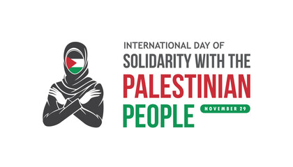 international day of solidarity with the palestinian people vector concept design