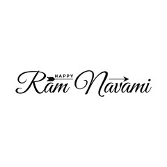 Happy Ram Navami. Ram Navami vector banner on isolated background. Vector Ram Navami text