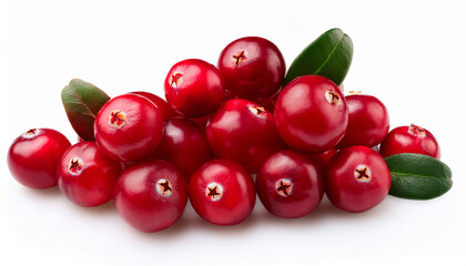 cranberries isolated on the white background