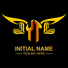 YT Golden Wing Emblem Logo
