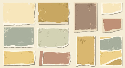 Torn Paper Texture Set Vintage Style Backgrounds for Design Projects