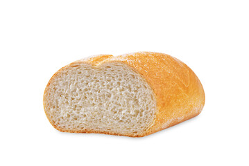 White bread on a white isolated background
