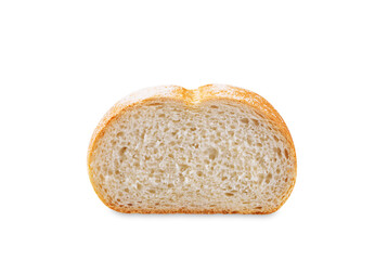 White bread on a white isolated background