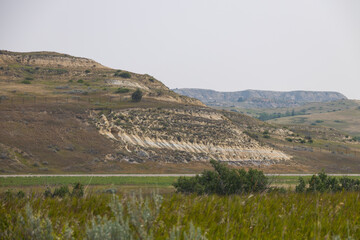 The Badlands rock formations at Theodore Roosevelt National Park, North Dakota