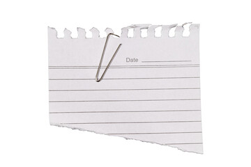 Torn Paper Note on Clean White Background – Minimalist Stationery Concept