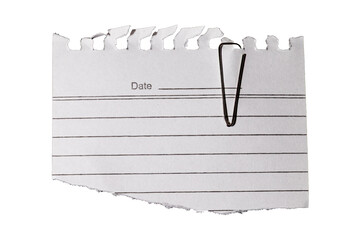 Torn Paper Note on Clean White Background – Minimalist Stationery Concept