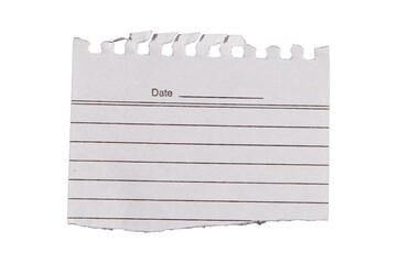 Torn Paper Note on Clean White Background – Minimalist Stationery Concept