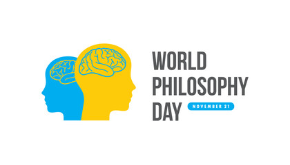 world philosophy day vector concept design