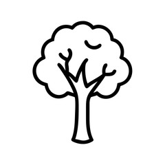 A best tree line art and outline vector icon