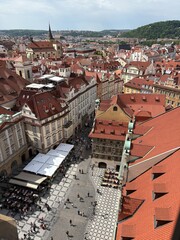 aerial view of prague