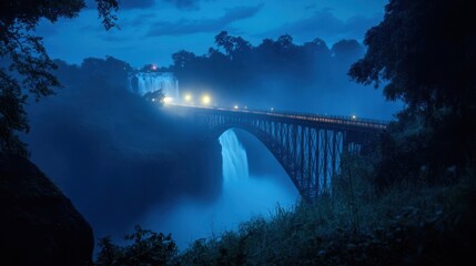 Victoria Falls Bridge at Night: A Majestic Scene