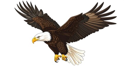 Obraz premium Bald Eagle in Flight. (2)