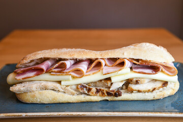 Chicken, Bacon, and Cheese Sub Sandwich 