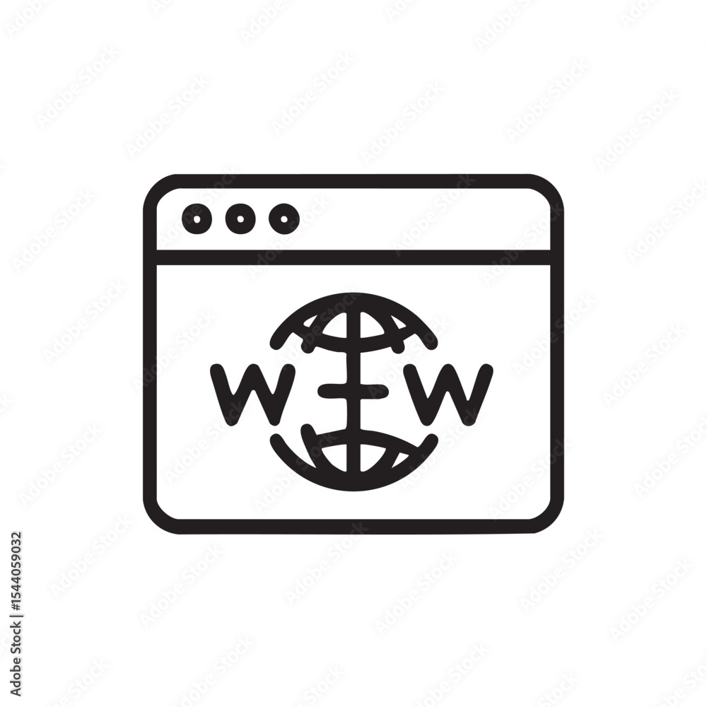 Poster global connectivity concept with browser interface and internet symbol