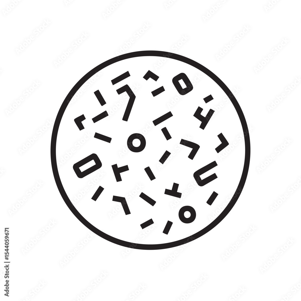 Poster unique circular design with abstract geometric patterns for decoration