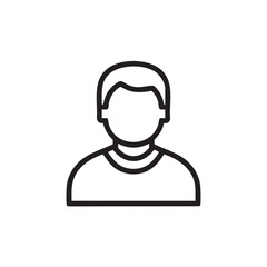 Minimalist line art of a person for modern design applications