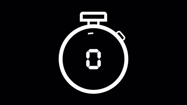 Countdown stopwatch shows 5 seconds left before launch. Suitable for business presentations, event promotions, and advertising campaigns on tight schedules.