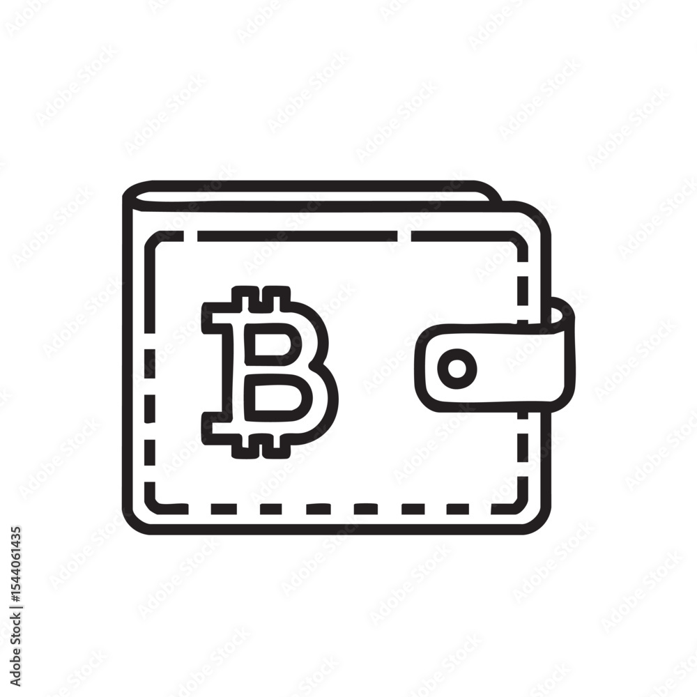 Poster bitcoin wallet design for secure crypto transactions