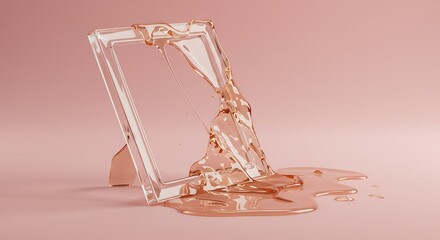Obraz premium a frame melting into a solid background