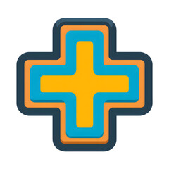 Obraz premium flat vector illustration of a cross close icon for UI interface, minimal design, no gradients no shadows, bold outlines, white background