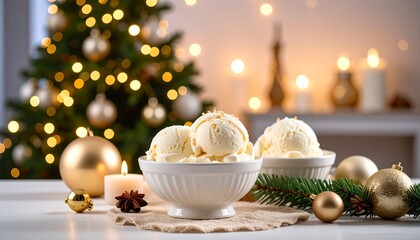 Christmas Ice Cream Dessert.
