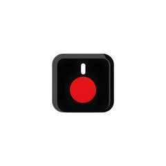 flat vector illustration of a toggle switch icon in on position for app UI, minimal design, no gradients no shadows, bold outlines, white background
