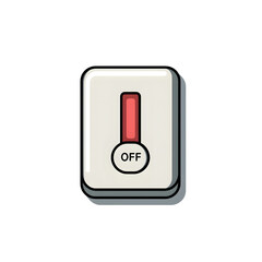 flat vector illustration of a toggle switch icon in on position for app UI, minimal design, no gradients no shadows, bold outlines, white background