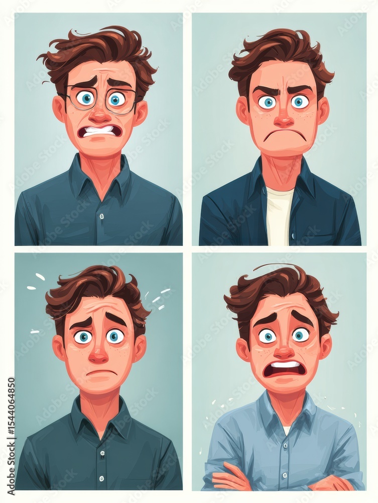 Poster comparison chart depicting silent and spoken emotional struggles in men, illustrating varied express