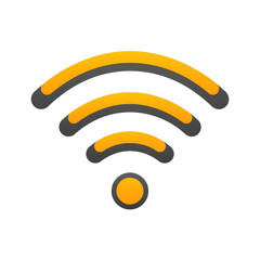 flat vector illustration of a wifi off signal icon for app UI, minimal design, no gradients no shadows, bold outlines, white background