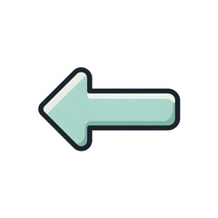 flat vector illustration of a back arrow icon for mobile UI navigation, minimal design, no gradients no shadows, bold outlines, white background