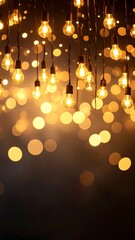 Hanging Edison Bulbs with Warm Glow.