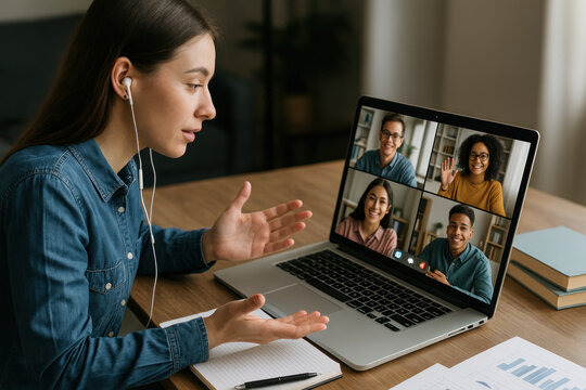 Woman on a Video Call - Photo