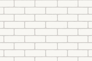 Modern white brick wall seamless pattern. Vector cartoon illustration texture for background. Contemporary architecture and interior design backdrop. Clean brickwork wallpaper design.