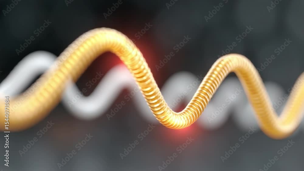 Poster abstract golden wave: an abstract close-up of a gleaming golden waveform, its curves dancing gracefu