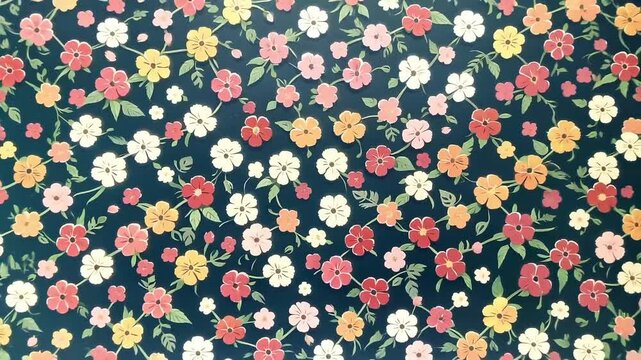 Tropical Hibiscus Floral Seamless Pattern on Mustard Yellow Background &ndash; Vector Textile Design