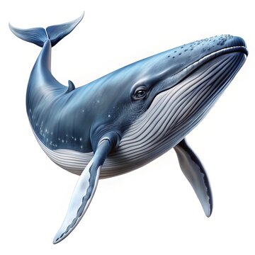 Detailed illustration of a bryde s whale swimming gracefully in the ocean