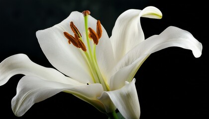 elegant white lily flower bloom