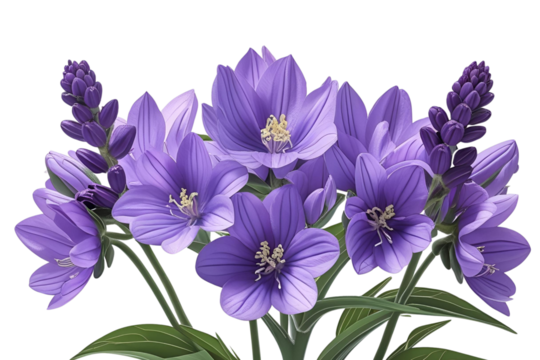 purple  flower isolated on transparent background
