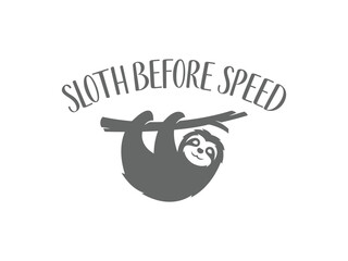 Sloth before speed funny slow life sloth lover t shirt design