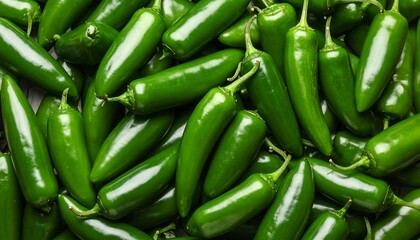 Fresh Green Jalapeos Background.