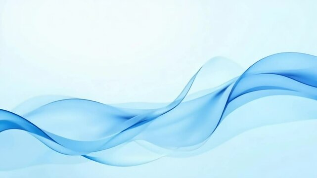 Clean Abstract Blue Wave Background with Gradient Light Effect &ndash; Business and Technology Template