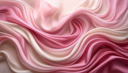 abstract swirls of pink and cream soft cloth fabric flowing curve smooth